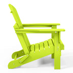 Polytrends Laguna, kleurvaste, weerbestendige, inklapbare Adirondackstoel voor buiten op het terras