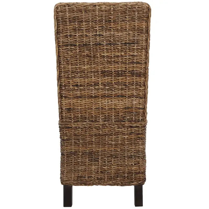 Set aus 2 Esszimmerstühlen aus naturbelassenem Rattan, 19W x 22D x 41H, Boho-Küstenstil