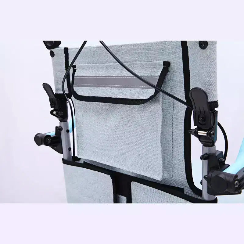 Ultraleichter Transportrollstuhl für Senioren, tragbarer, leichter, klappbarer Transportstuhl mit feststellbarer Handbremse und abnehmbaren, hochklappbaren Armlehnen