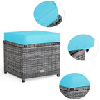 Costway 7-delige diningset van rotan voor het terras, modulaire bank, sofa en voetenbank - bekijk de details