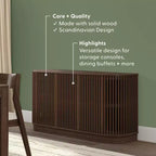 Plank+Beam Contour Sideboard aus Massivholz mit 3 Türen, 59-TV-Ständer fürs Wohnzimmer