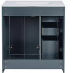 30 Badezimmer-Waschtischunterschrank mit einem Waschbecken, Schrank und 3 Schubladen ??Schwarz / Blau / Grün / Indigo / Weiß
