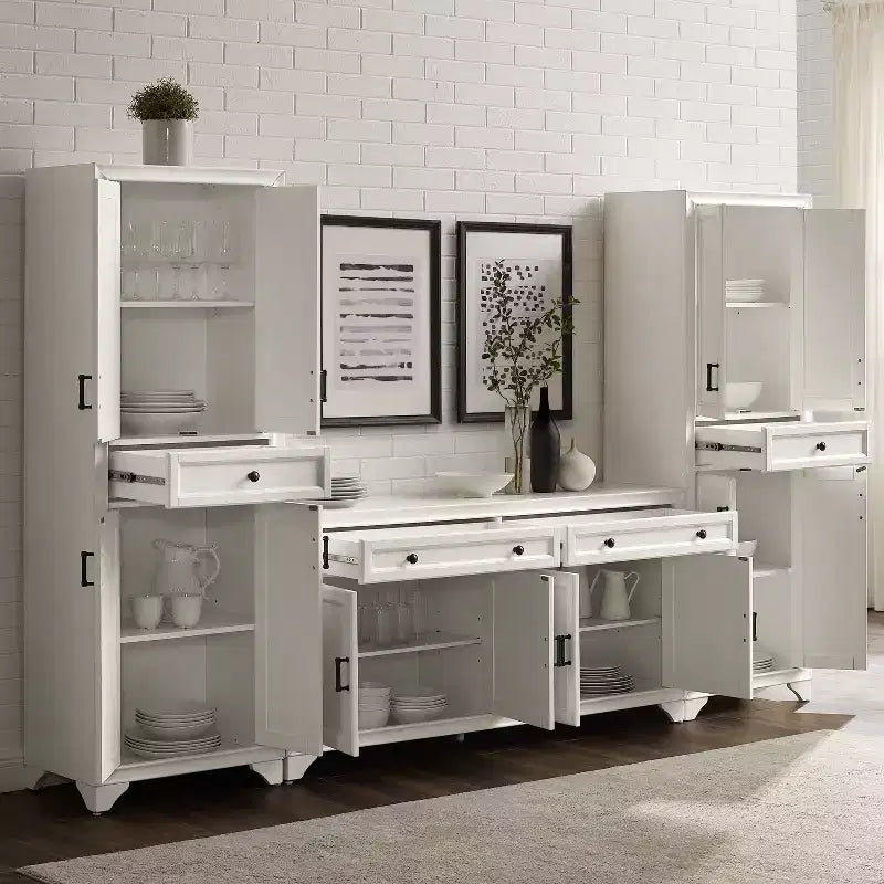 3-delige Tara-dressoir- en voorraadkastset, verweerde afwerking - Crosley