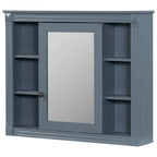 36'' Modern Bathroom Vanity with Top Sink and Mirror Cabinet,2 Doors and 2 Drawers