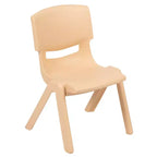 Prostokątny zestaw stołu do zabawy z regulowaną wysokością i 6 krzesłami Emma and Oliver, z tworzywa sztucznego, 23.625W x 47.25L