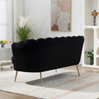 Small Mini Room Couch Two-Seater Sofa with Gold Metal Leg - 2 Seat