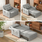 Canapé-lit convertible 3 en 1 avec réglage ajustable, fauteuil-canapé avec lit escamotable, lit pliant convertible pour le salon