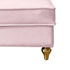 Elegante Franse chaise longue met fluwelen bekleding, opbergruimte en een kussen