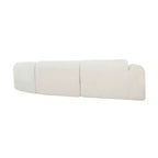 Moderne gebogen hoekbank van 140 inch met chaise longue, set van 3 delen, voor de woonkamer