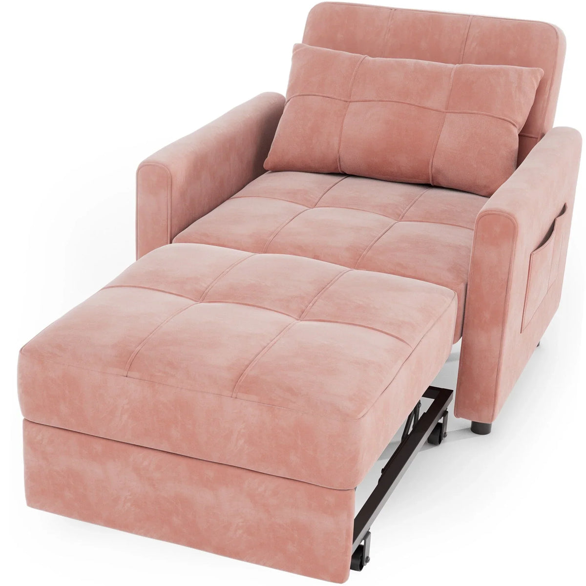 Canapé-lit convertible 3 en 1 avec réglage ajustable, fauteuil-canapé avec lit escamotable, lit pliant convertible pour le salon