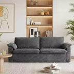 Dyonery 86 Cloud 2-Sitzer-Sofa, tiefe Sitzfläche und breite Armlehnenkissen, stabiler Rahmen, atmungsaktives ergonomisches Design