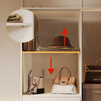 Armoire d’angle avec 2 tringles à vêtements, porte-pantalons et rangement à chaussures