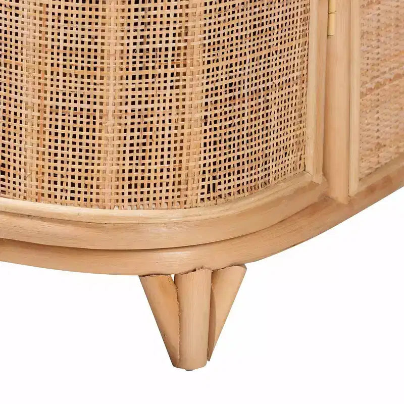 bali & pari Yanka natuurlijke opbergkast van rotan: handgemaakt, met 2 planken, bohemien design