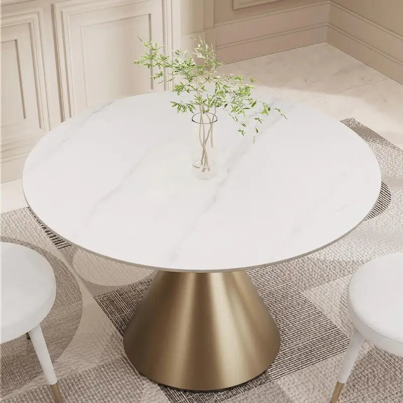 Ensemble de table à manger ronde et de chaises de luxe moderne Morden Fort, 5 pièces