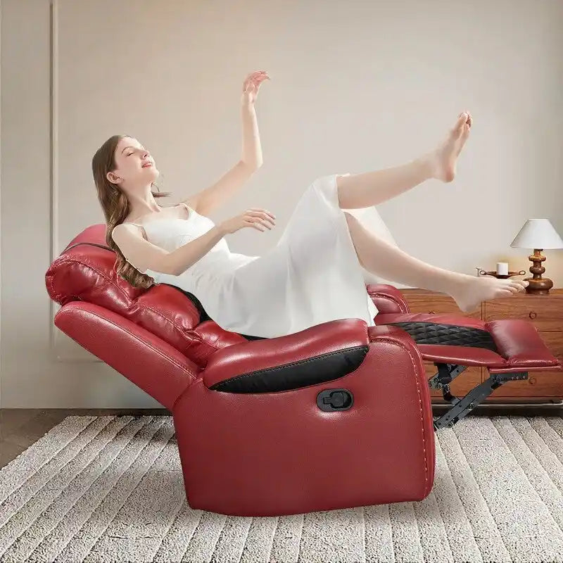 Großer Relaxsessel aus Kunstleder im amerikanischen Design für das Wohnzimmer