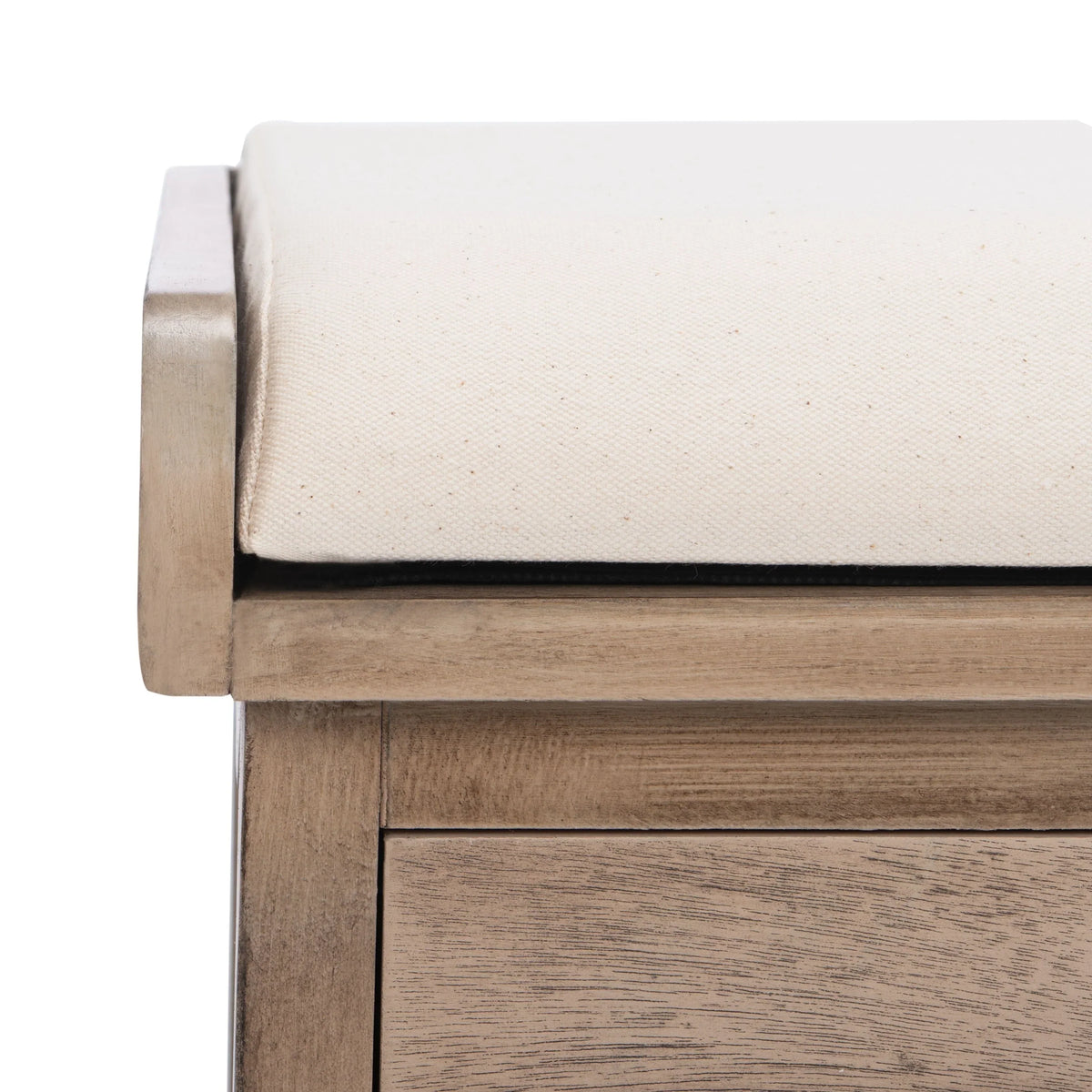 Banc de rangement SAFAVIEH Fiorello avec coussin et 3 tiroirs - 47.3 W x 15 L x 19 H - 47Wx15Dx19H