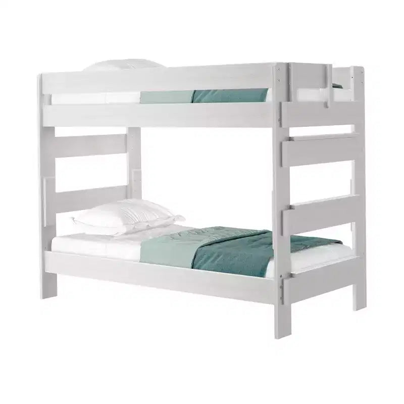 Plank+Beam massief houten stapelbed in landelijke stijl, voor volwassenen, met twee eenpersoonsbedden