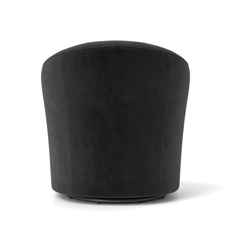 Lot de 2 fauteuils tonneaux modernes pivotants à 360 degrés, revêtement en velours et dossier capitonné à boutons SEYNAR