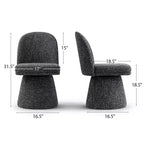 Set aus 6 modernen, um 360° drehbaren Esszimmerstühlen ohne Armlehnen mit säulenförmigem Fuß, elegante Akzentstühle für Küche, Esszimmer oder Büro-Panipeachy