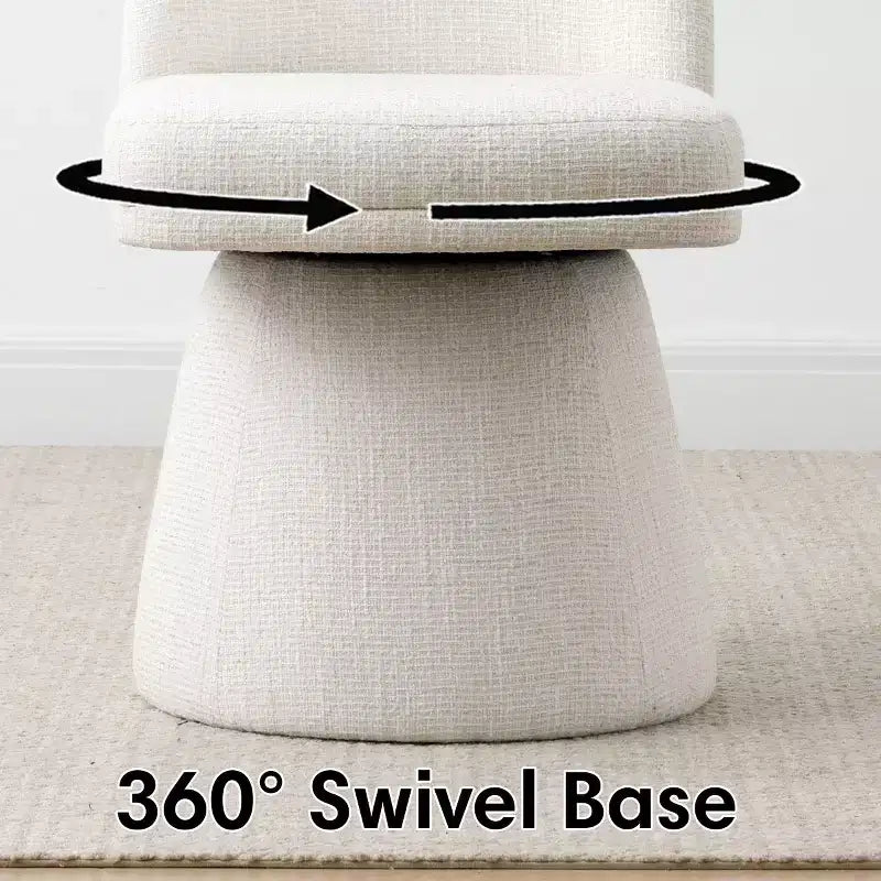 Set aus 6 modernen, um 360° drehbaren Esszimmerstühlen ohne Armlehnen mit säulenförmigem Fuß, elegante Akzentstühle für Küche, Esszimmer oder Büro-Panipeachy