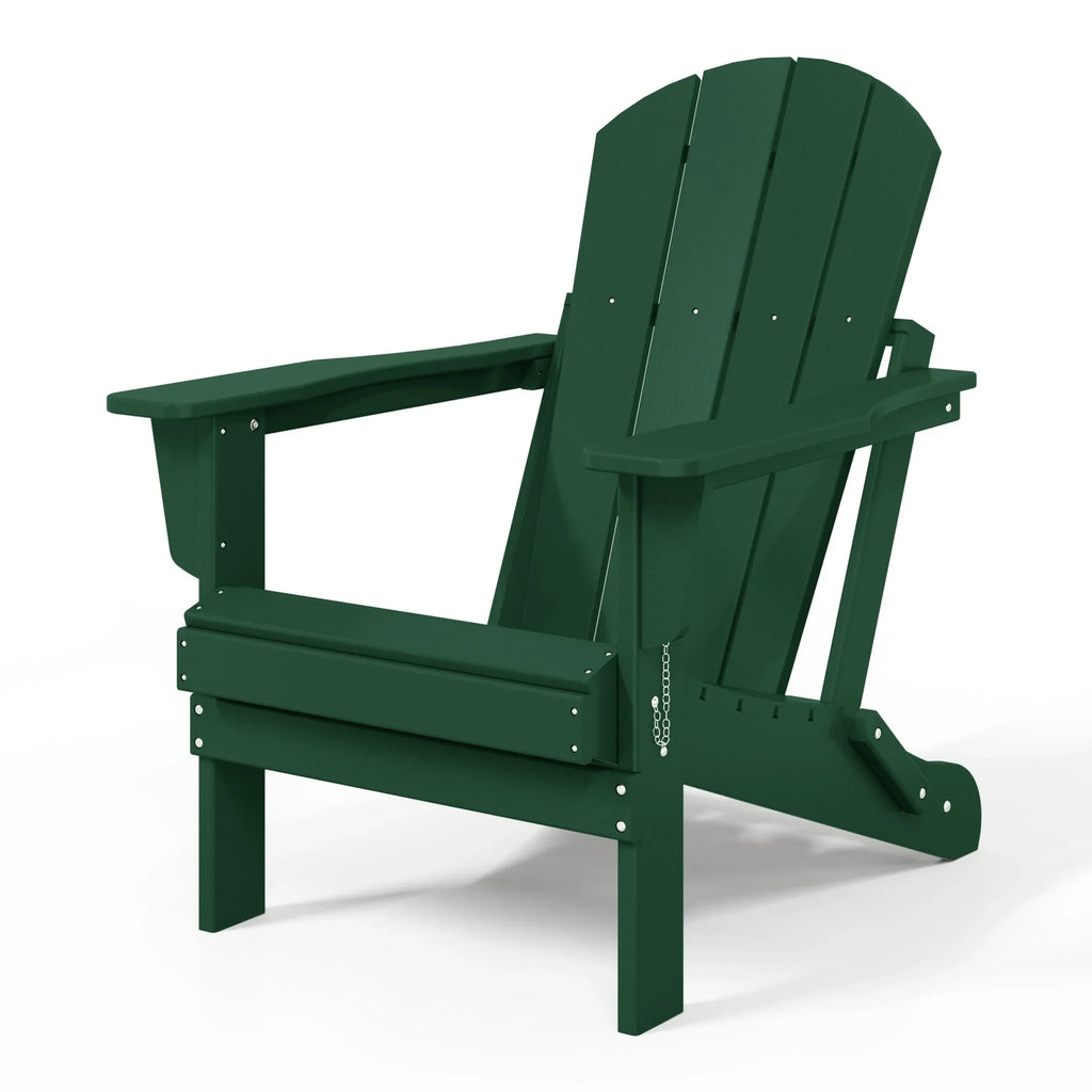 Polytrends Laguna, kleurvaste, weerbestendige, inklapbare Adirondackstoel voor buiten op het terras