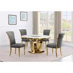 Best Quality Furniture D325-SC324-7 5 Piece Round Dining Set