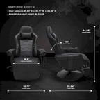 Fauteuil inclinable de jeu avec repose-pieds