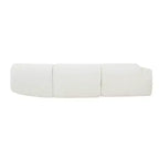 Moderne gebogen hoekbank van 140 inch met chaise longue, set van 3 delen, voor de woonkamer