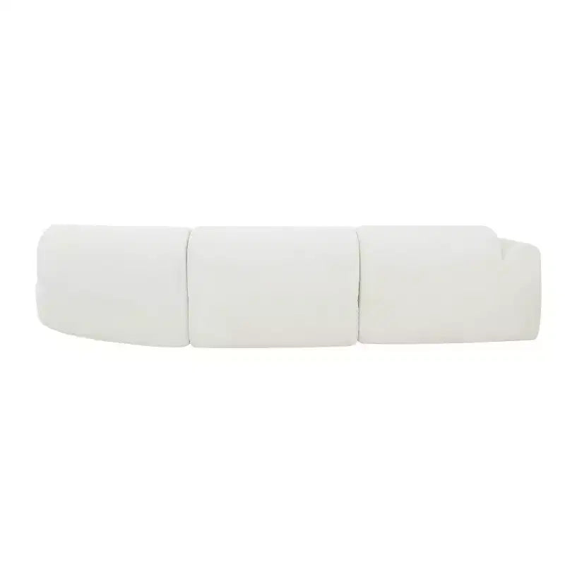 Moderne gebogen hoekbank van 140 inch met chaise longue, set van 3 delen, voor de woonkamer