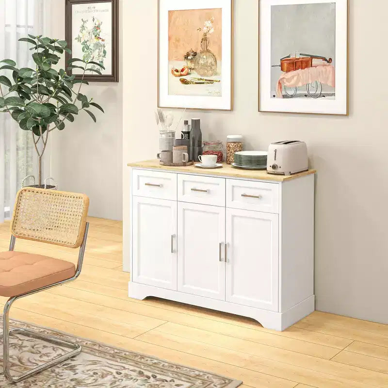 Buffet de cuisine moderne avec rangement, meuble d’îlot de cuisine pour salle à manger et salon