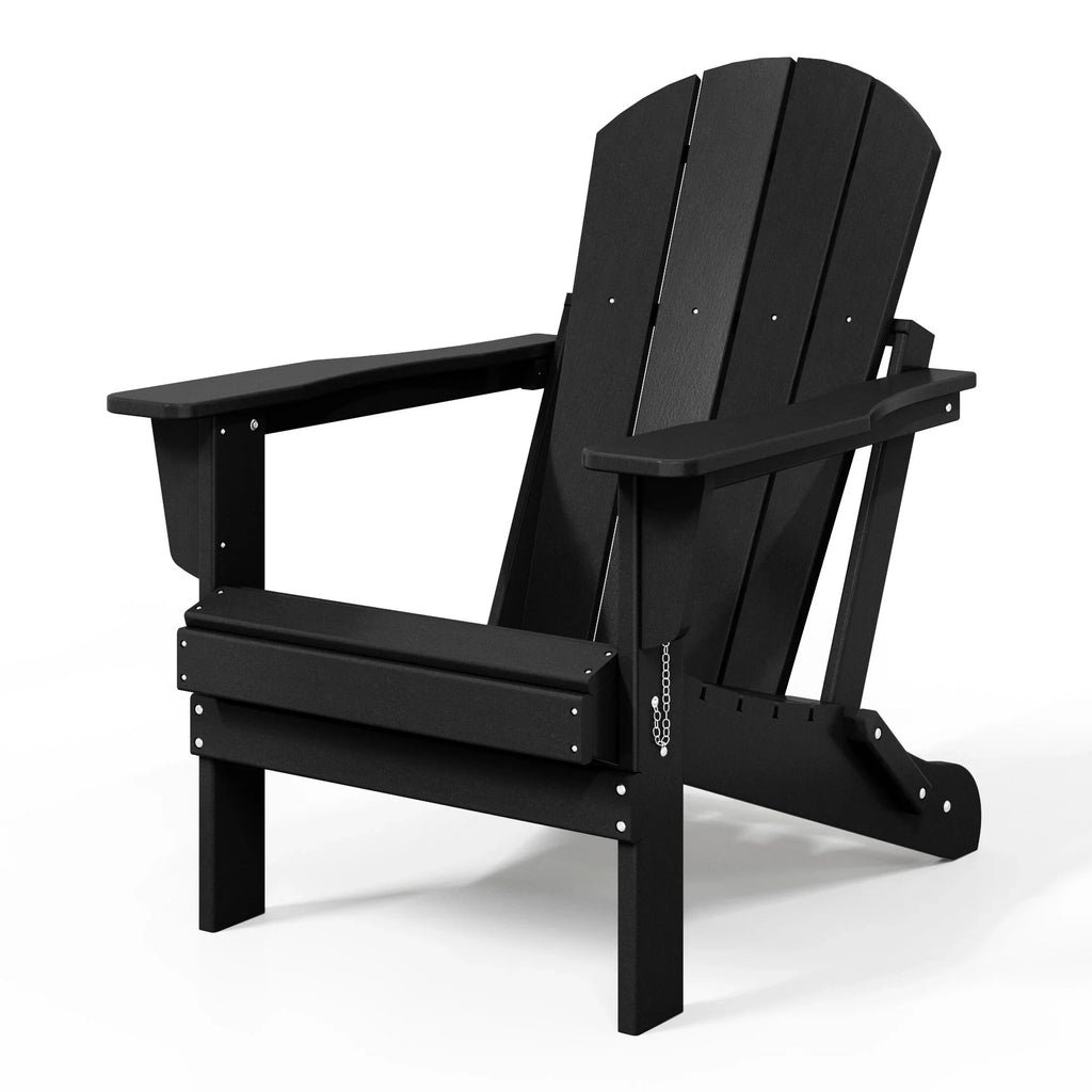 Polytrends Laguna, kleurvaste, weerbestendige, inklapbare Adirondackstoel voor buiten op het terras