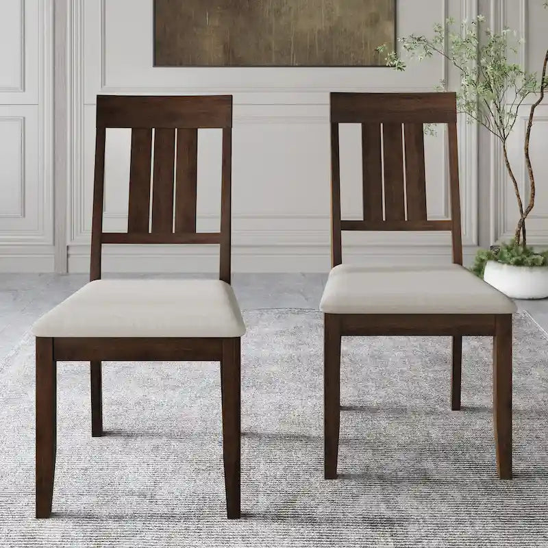 Klasyczny drewniany zestaw jadalniany CraftPorch, 7-elementowy