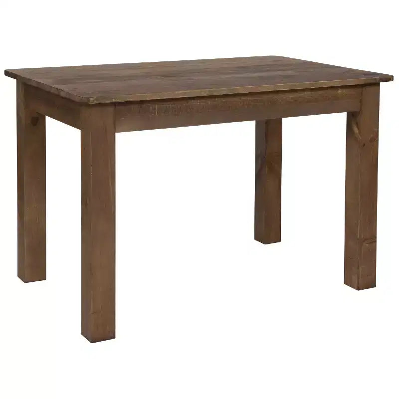 Flash Furniture, rechteckiger Farm-Esstisch aus massivem Kiefernholz, 46 x 30