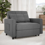 Canapé-lit convertible 3 en 1 avec réglage ajustable, fauteuil-canapé avec lit escamotable, lit pliant convertible pour le salon