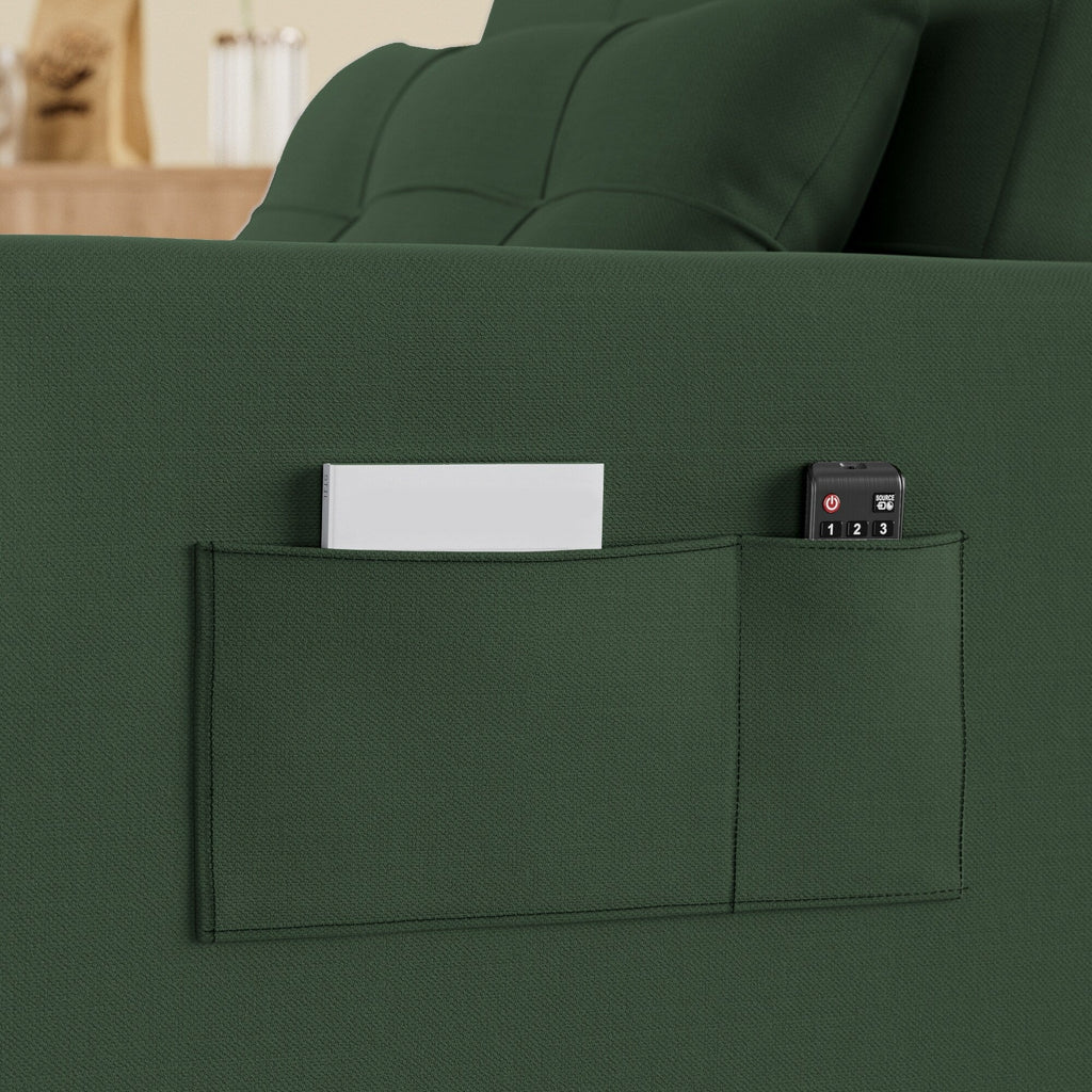 Canapé-lit convertible 3 en 1 avec réglage ajustable, fauteuil-canapé avec lit escamotable, lit pliant convertible pour le salon