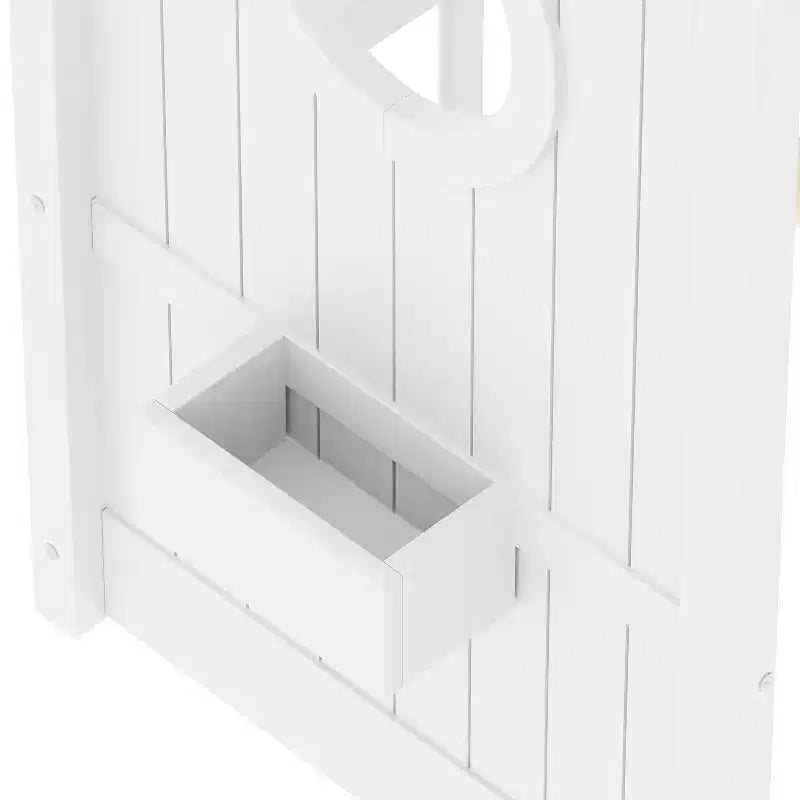 Eenpersoons-/tweepersoonsbed in huisvorm met platformbedframe, peuterbed op de vloer, Montessori-bed voor kinderen, speelhuisbed met opbergplank - ModernLuxe
