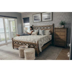 Bett Malibu aus Massivholz