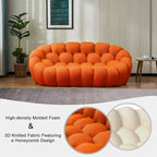 Gebogenes Bubble-Sofa für 2 Personen in Wabenform mit 3D-Textilgewebe fürs Wohnzimmer, Salon oder Apartment