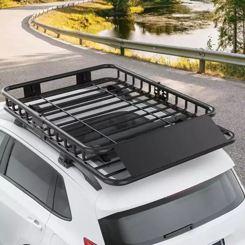 Universele dakmand met uitschuifbare bagagedrager voor op het dak, zwart, voor SUV's, draagvermogen 250 lbs