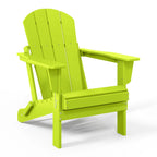 Polytrends Laguna, kleurvaste, weerbestendige, inklapbare Adirondackstoel voor buiten op het terras