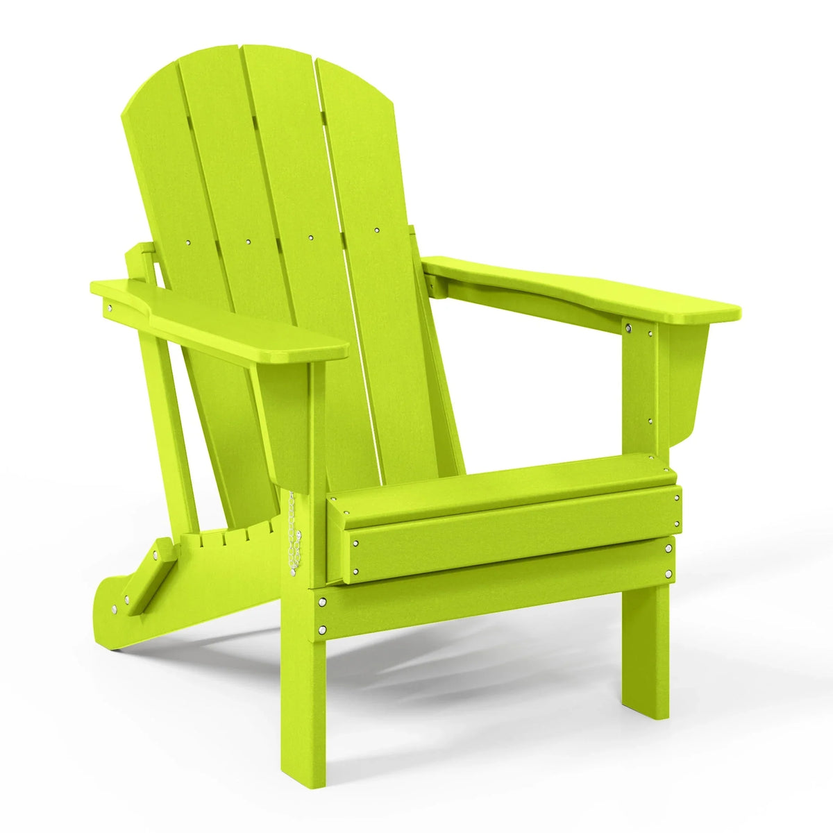 Polytrends Laguna, kleurvaste, weerbestendige, inklapbare Adirondackstoel voor buiten op het terras