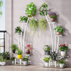 Pflanzenständer für Innenräume, sechsstufiges Blumenregal für Haus und Garten - 2er-Set