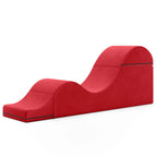 Avana Kami verstelbare chaise longue / voor yoga en massage - 2-in-1 poef met verborgen uitklapbare yogaloungestoel, microfluweel - N/A