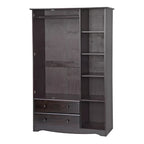 Kledingkast met 3 deuren - wit/mocha/java - massief hout