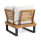 L-förmiges Outdoor-Ecksofa-Set, Garten-Lounge-Set mit Sitzgruppe und Couchtisch sowie wasserabweisenden Kissen - ModernLuxe