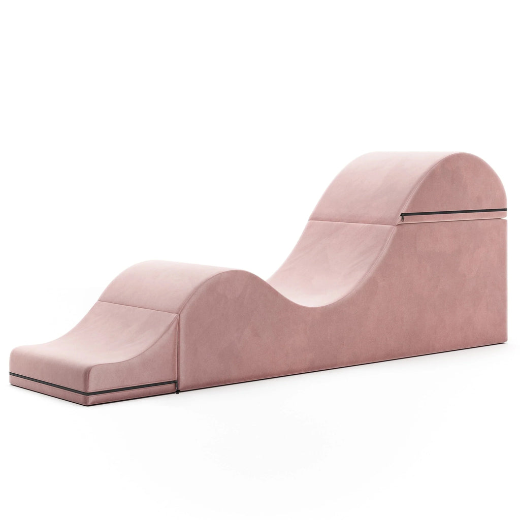 Avana Kami verstelbare chaise longue / voor yoga en massage - 2-in-1 poef met verborgen uitklapbare yogaloungestoel, microfluweel - N/A