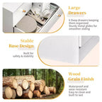 Karl Home 6-Drawer Large Dresser for Bedroom and Chest of Drawers with Sturdy Construction Wood Storage Organizer for Closet In white