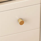 Narrow White Wood 2 Shelves Nightstand