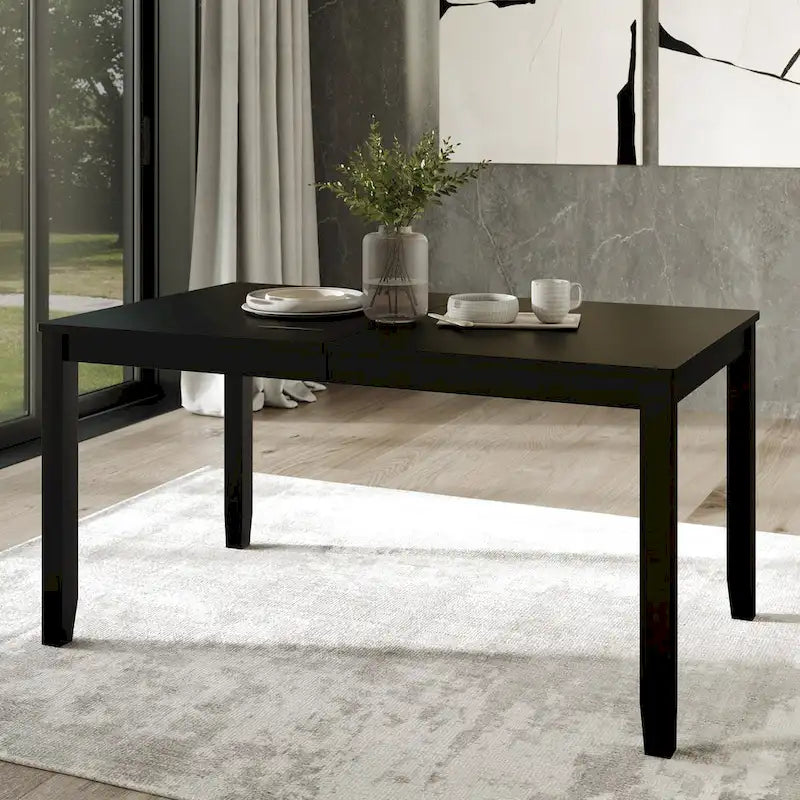 Klasyczny drewniany zestaw jadalniany CraftPorch, 7-elementowy