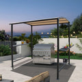 Abri de barbecue extérieur avec auvent, structure en acier, 5 ft. x 8 ft.